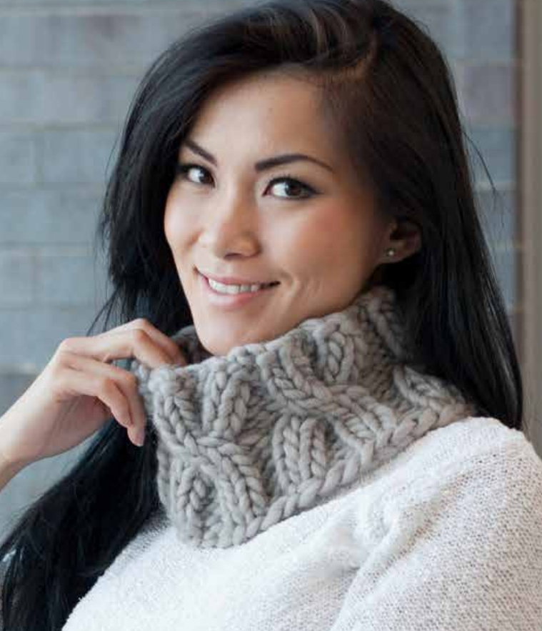 Free Knitting Pattern for a 1-Skein Cable Cowl