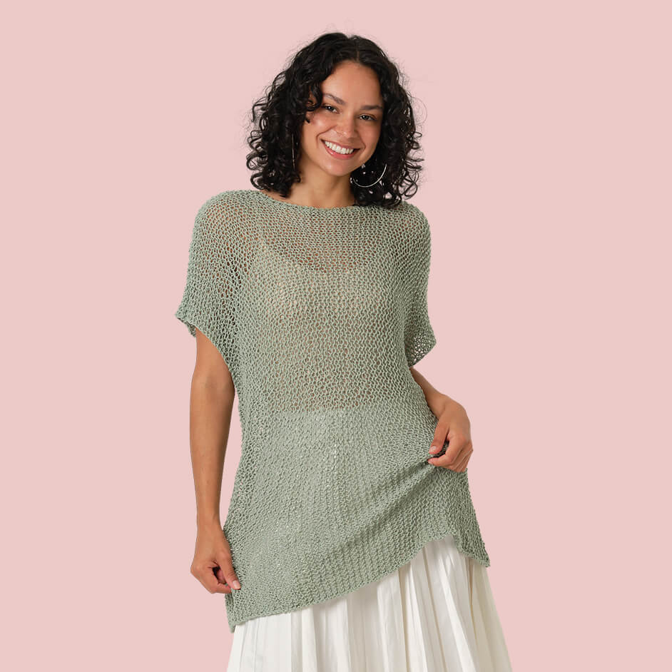 Free Pattern for a Beginner Loose Knit Top