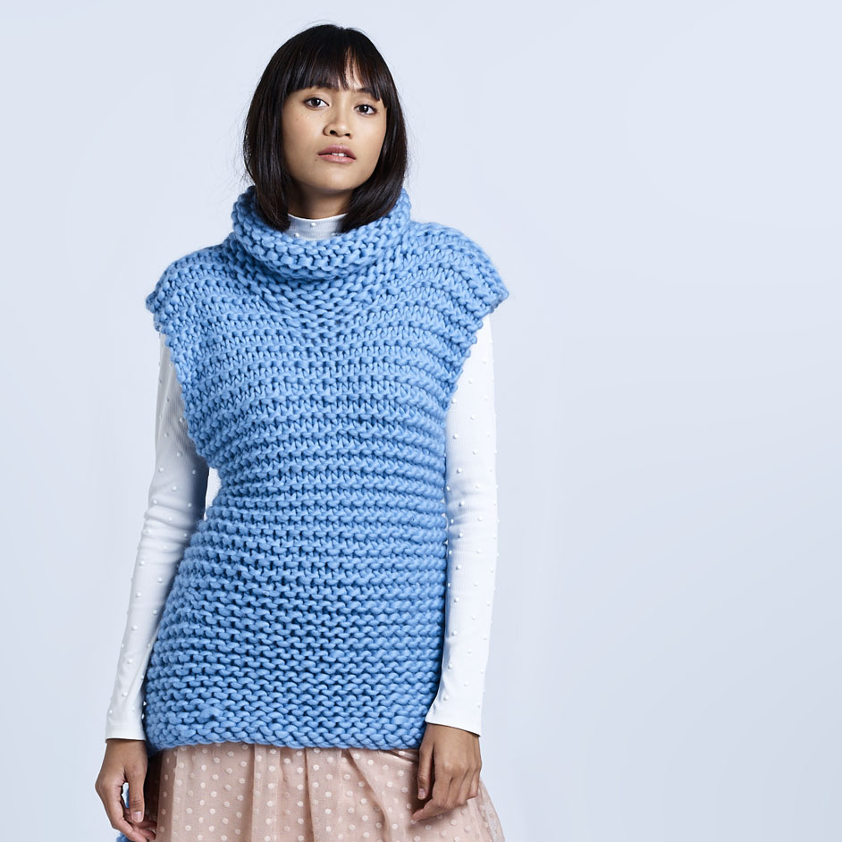 Free Knitting Pattern for a Chunky Vest Tunic